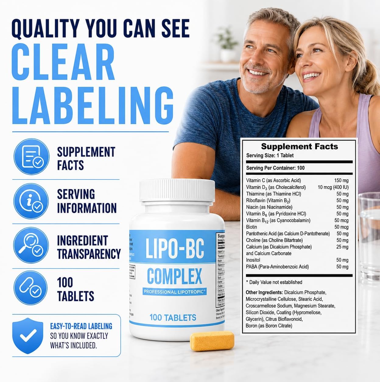 Lipo BC Complex, 200 Tablets (2-Pack) - görsel 7