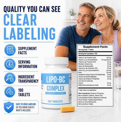 Lipo BC Complex, 200 Tablets (2-Pack)