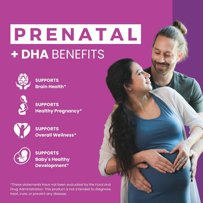 Zaytun Vitamins Halal Prenatal Vitamins + DHA - 60 Softgels (2 Months' Supply)