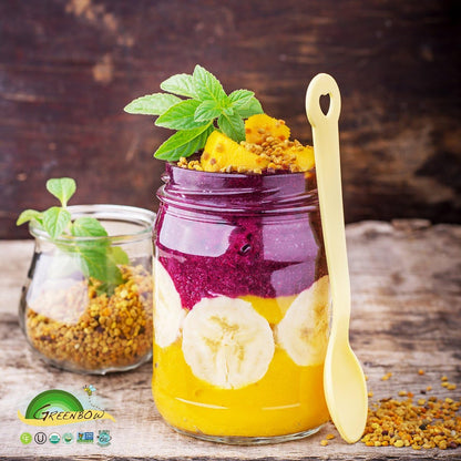 Greenbow Organic Bee Pollen - 100% Organic, Non-GMO, Halal, Kosher, Certified GMP, Pure & Natural Bee Pollen - Superfood Packed with Proteins, Vitamins & Minerals - Gluten-free - 227g
