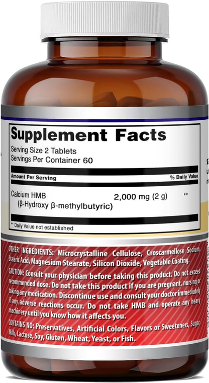 Amazing Formulae HMB (Beta-Hydroxy Beta-Methylbutyrate) Supplement, 2000 mg, 120 Tablets