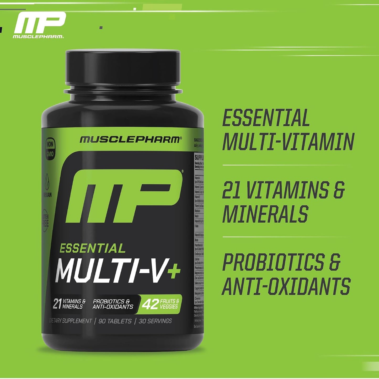 Muscle Pharm Essentials Multi-V+ – Daily Multivitamin for Men & Women (90 Tablets) - görsel 5