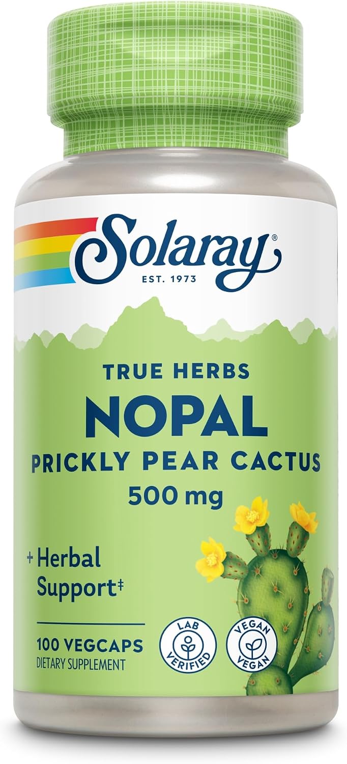 Solaray Nopal Prickly Pear Cactus Capsules, 500 mg per Serving – 100 VegCaps - görsel 4