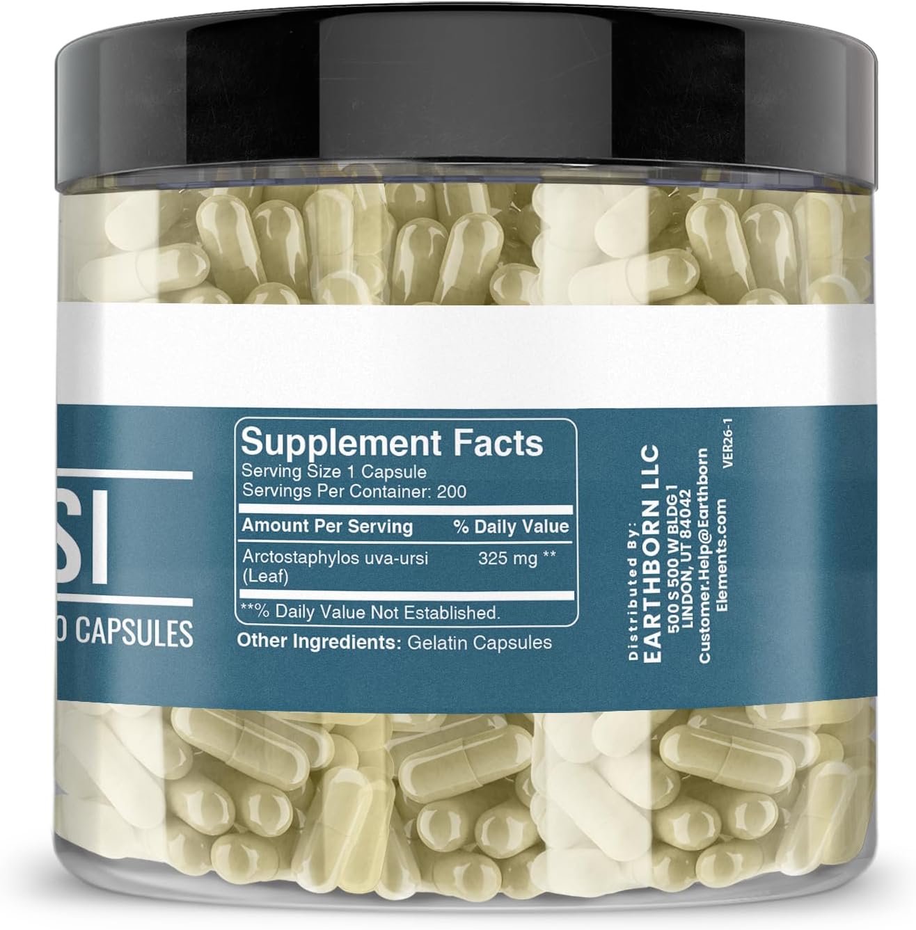 Earthborn Elements Uva Ursi 200 Capsules, Pure & Undiluted, No Additives - görsel 2