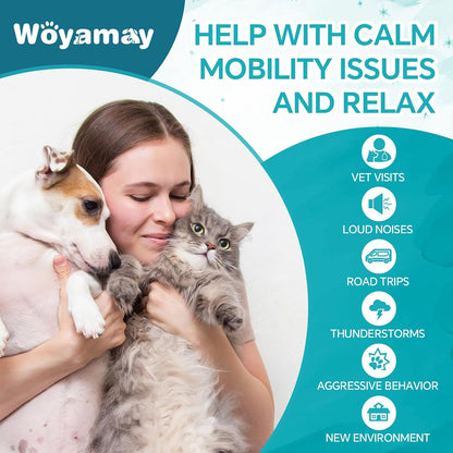 Woyamay Hemp Oil for Dogs and Cats – Organic Hemp Oil Drops Rich in Omega 3, 6, 9 – Pack of 2