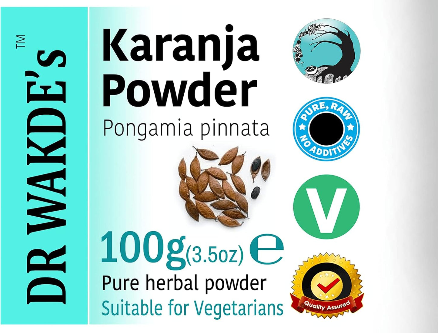 DR WAKDE's Karanja Powder (Pongamia pinnata) - Pure, Raw & Dried, 100g - görsel 1