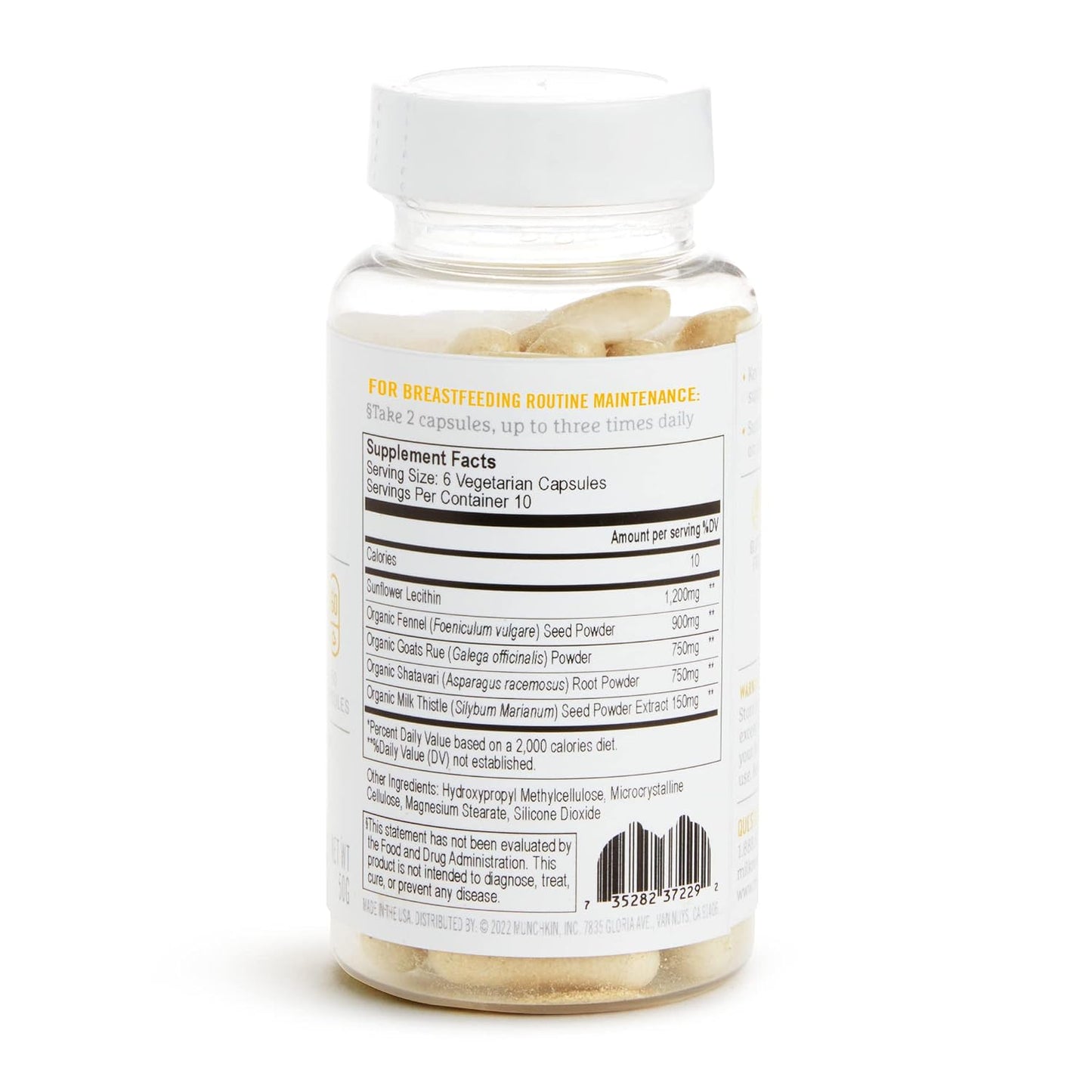 Munchkin Milkmakers Daily Boost 2-in-1 Lactation Supplements for Breastfeeding, Nursing & Pumping Mum - Fenugreek Free, 60 Capsules - görsel 5
