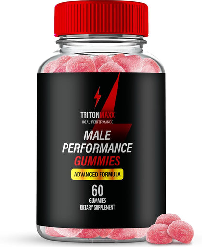 TritonMaxx Gummies, Official Triton Maxx Gummies for Men - Maximum Strength Performance, All Natural Support for Overall Health and Wellness, TritonMaxx Advanced Formula Support Gummy (1 Pack)