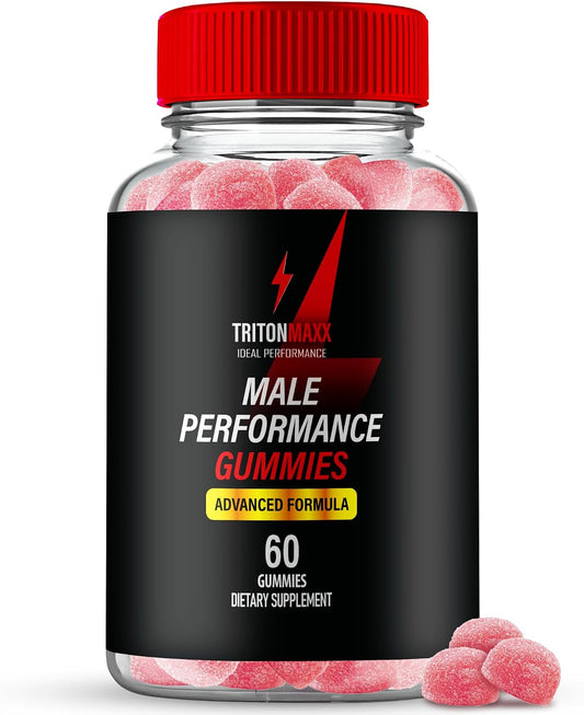 TritonMaxx Gummies, Official Triton Maxx Gummies for Men - Maximum Strength Performance, All Natural Support for Overall Health and Wellness, TritonMaxx Advanced Formula Support Gummy (1 Pack)