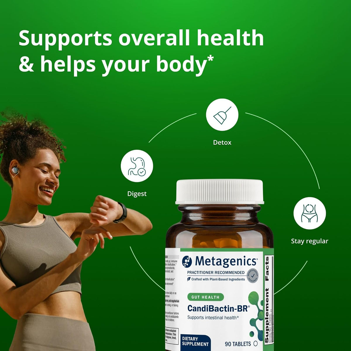 Metagenics CandiBactin-BR – Concentrated Berberine for Intestinal Support – 90 Tablets - görsel 2