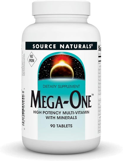 Source Naturals Mega-One Multiple No Iron Tablet, 60 Tablets