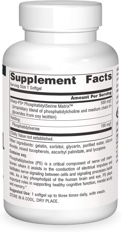 Source Naturals Phosphatidyl Serine Matrix 500mg - 60 Softgels