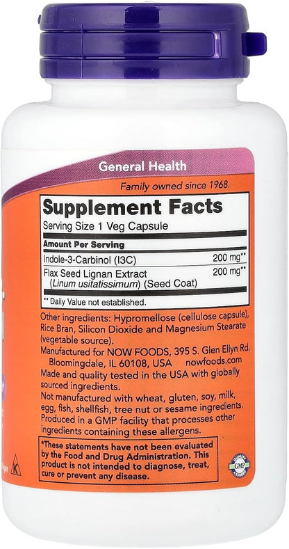 Now Foods Indole-3-Carbinol 200 mg (60 Vegi Capsules)