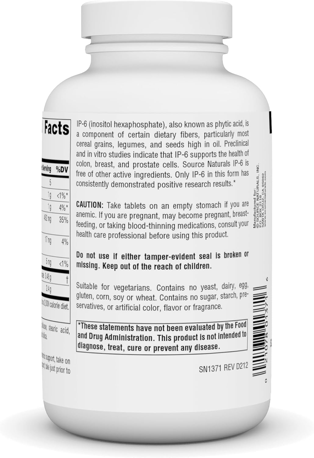 Source Naturals IP-6 Tablets, 180 Tablets - görsel 3