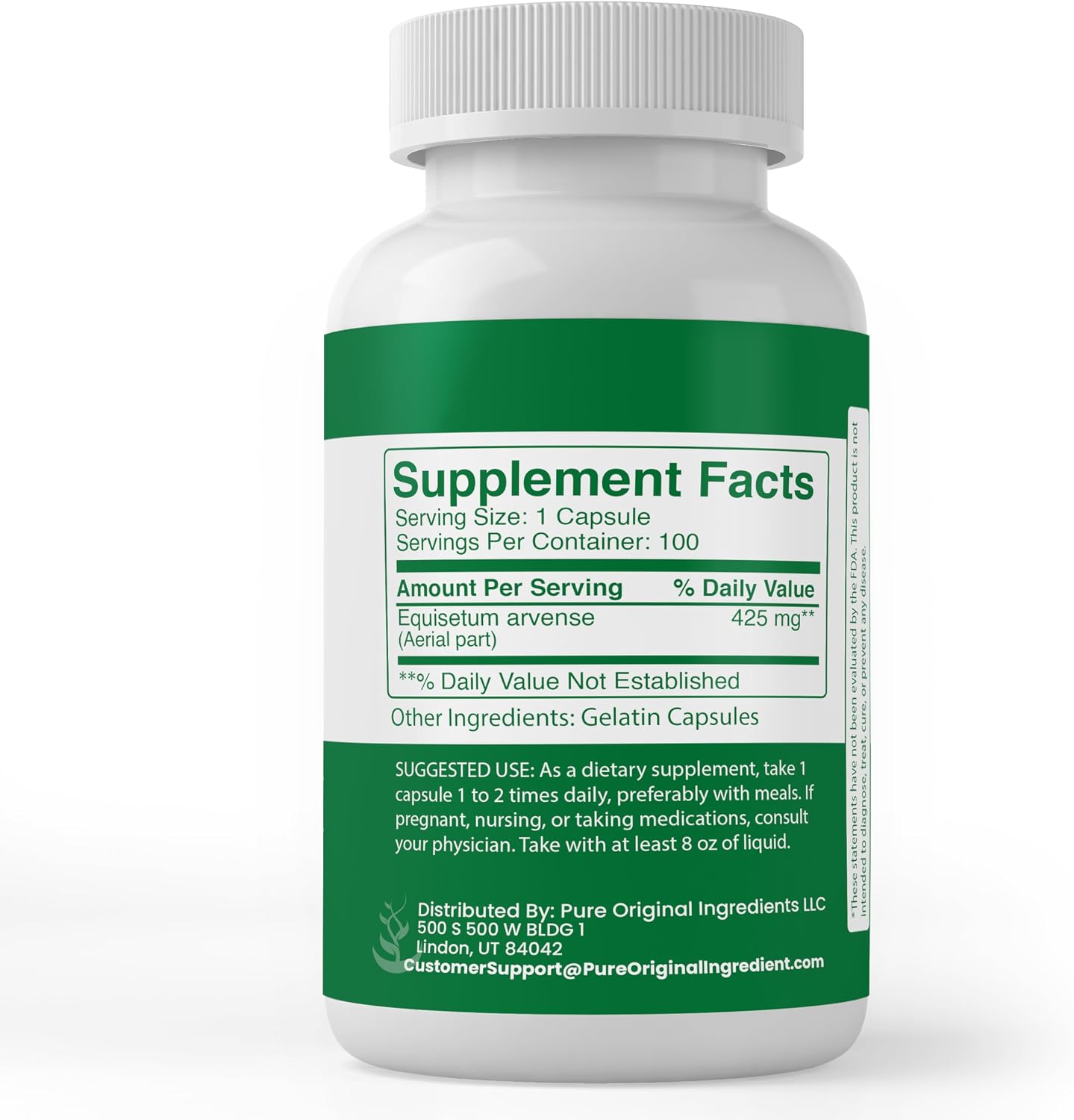 Pure Original Ingredients Horsetail, 100 Capsules - görsel 2