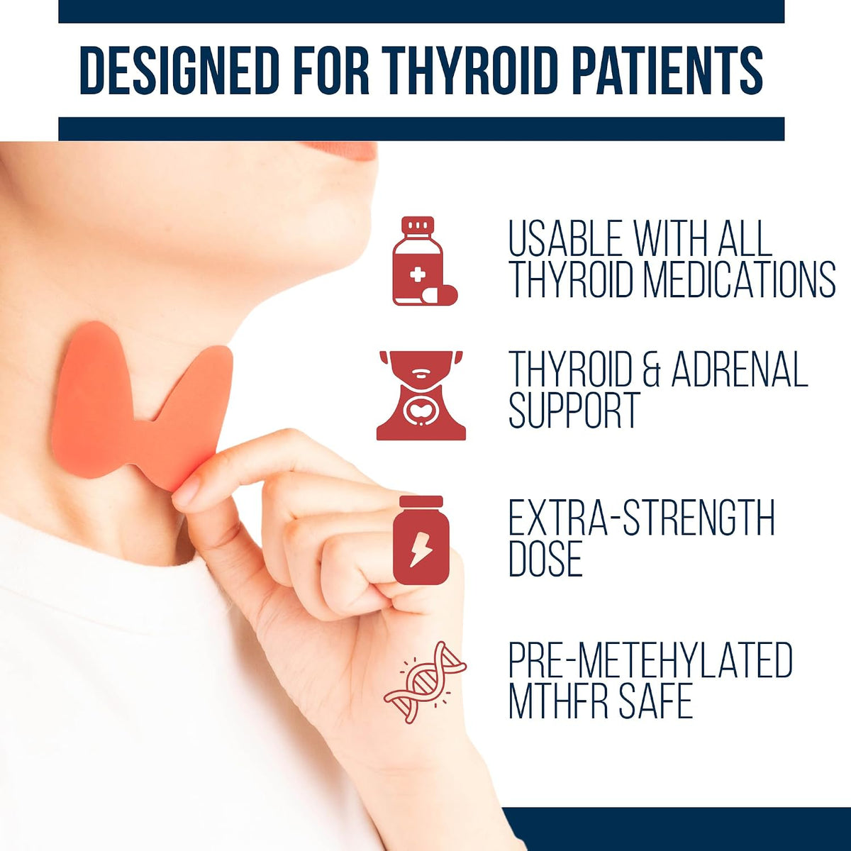 Dr. Westin Childs Thyroid B Complex – Vitamin Capsules for Women and Men, Methylated Supplement with Methylfolate, B12 Adenosylcobalamin, B1, B2, B3, B5, B6, B7, for MTHFR, Energy, Focus and Thyroid, 60 Capsules - görsel 4
