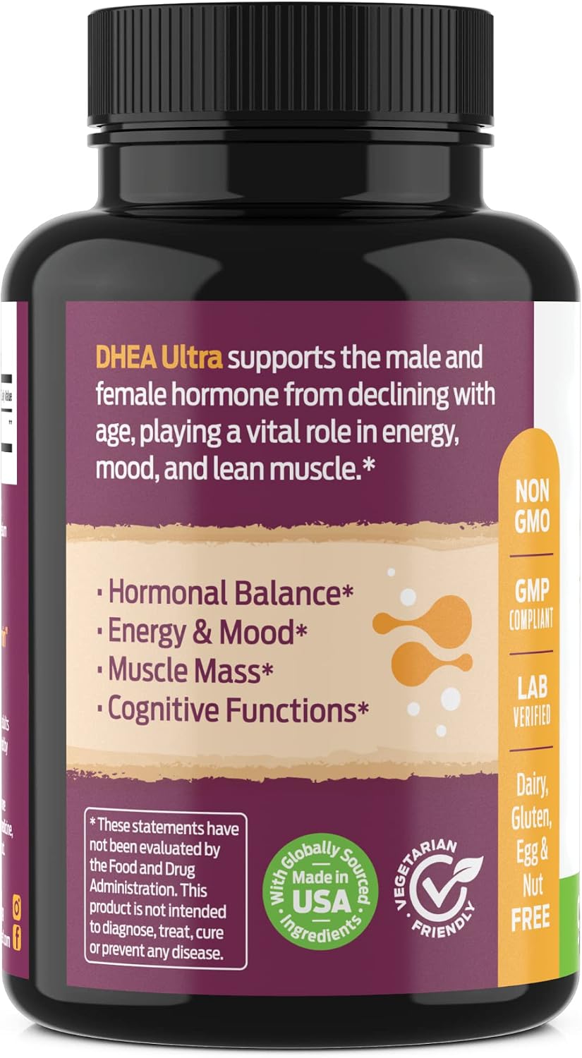 ForestLeaf DHEA 100mg – Micronised DHEA Supplement – Supports Energy, Hormone Balance & Healthy Ageing – 90 Capsules - görsel 8