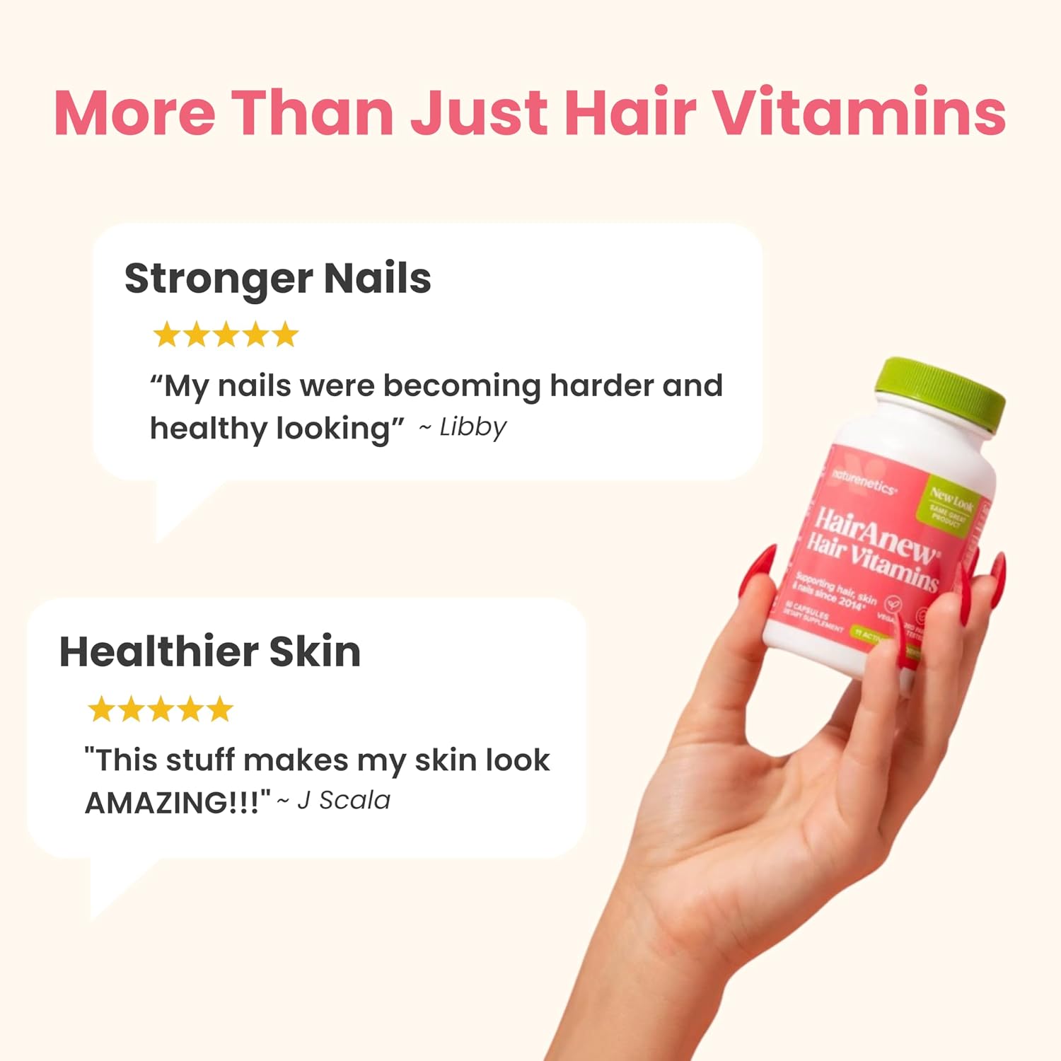 HairAnew Hair Growth Vitamins - 5000mcg Biotin - 60 Capsules - görsel 4