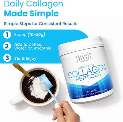Pure Hydrolysed Collagen Peptides – Unflavoured, Grass-Fed, Pasture-Raised (567 g)