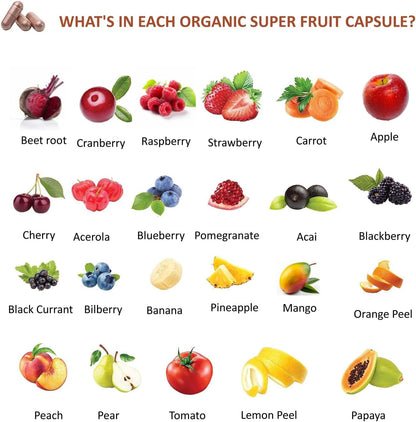 Lite Supply Fruits and Veggies Food Supplement – 240 Capsules
