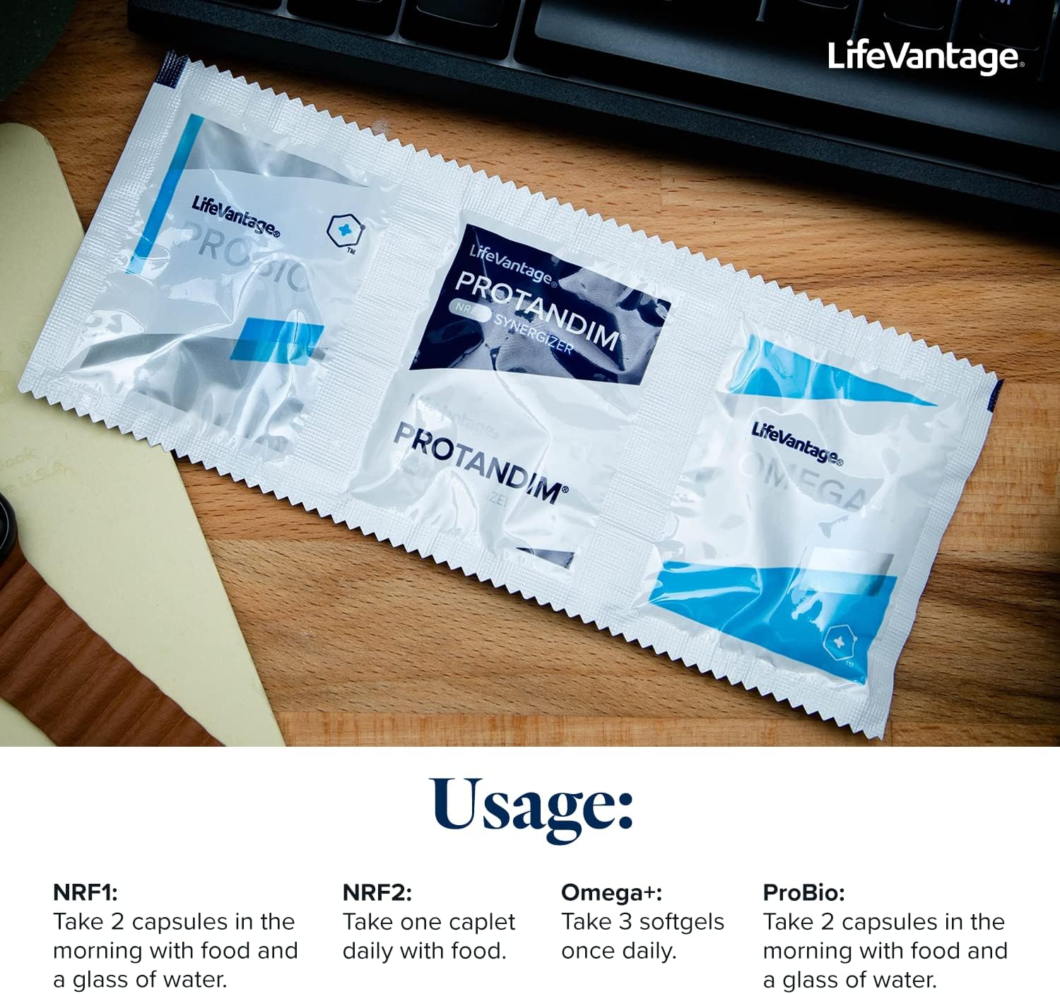 LifeVantage Vitality Stack Travel Kit – Protandim NRF1 + NRF2 Synergiser + Probio and Omega - görsel 6