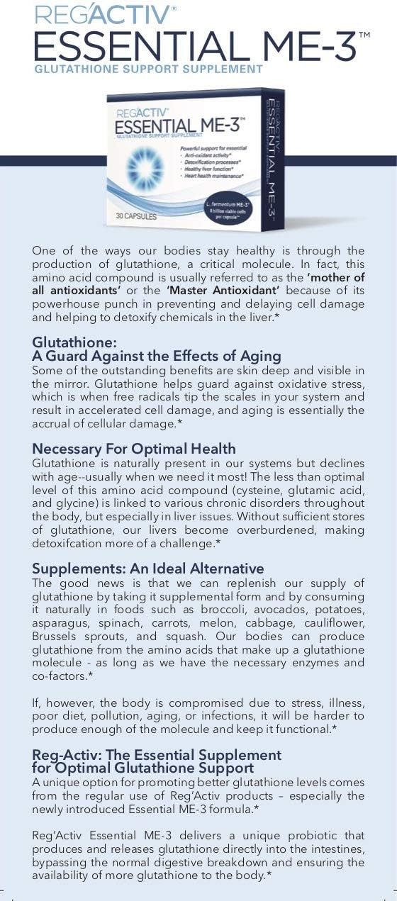 Reg'Activ Essential ME-3 - Glutathione-Producing Probiotic, 30 Vegetarian Capsules - görsel 8