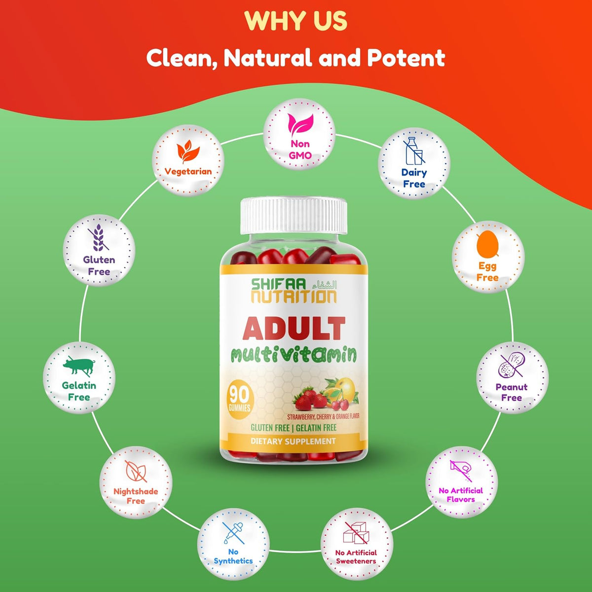 Halal & Vegetarian Multivitamin Gummies for Adults – 45 Servings - görsel 4