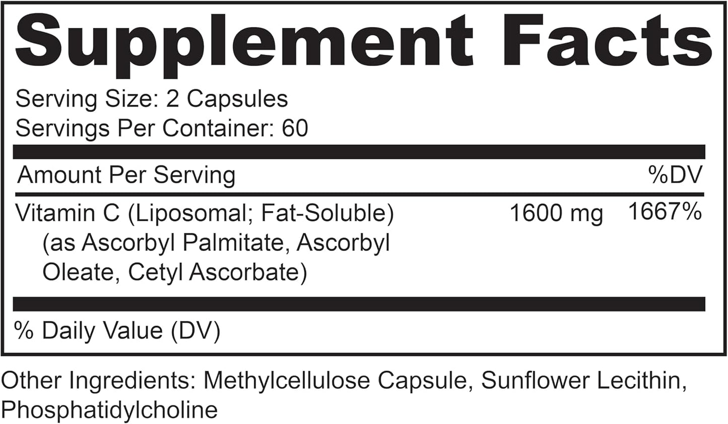 Lively Vitamin Co. Citrus Kick – Liposomal Vitamin C with Sunflower Lecithin & Bioflavonoids – Immune Support (120 Capsules) - görsel 4