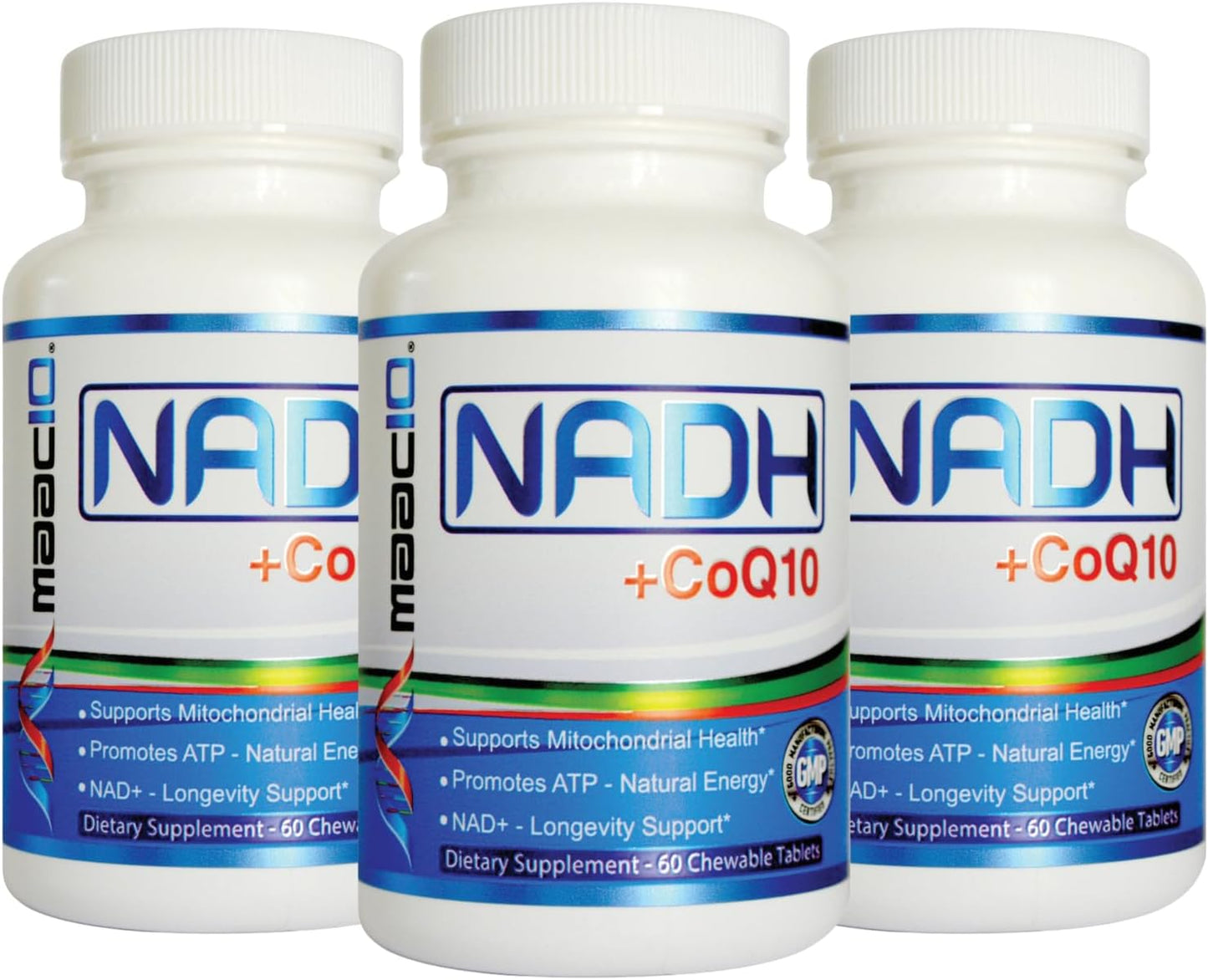 MAAC10 NADH + CoQ10 Supplement - Chewable Tablets, 50mg PANMOL® NADH + 100mg CoQ10, for Energy and Mental Focus - görsel 10