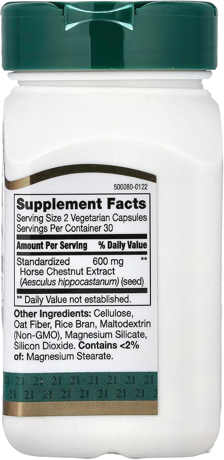 21st Century Horse Chestnut Extract, Standardised, 60 Vegetarian Capsules (300 mg per Capsule) - görsel 2
