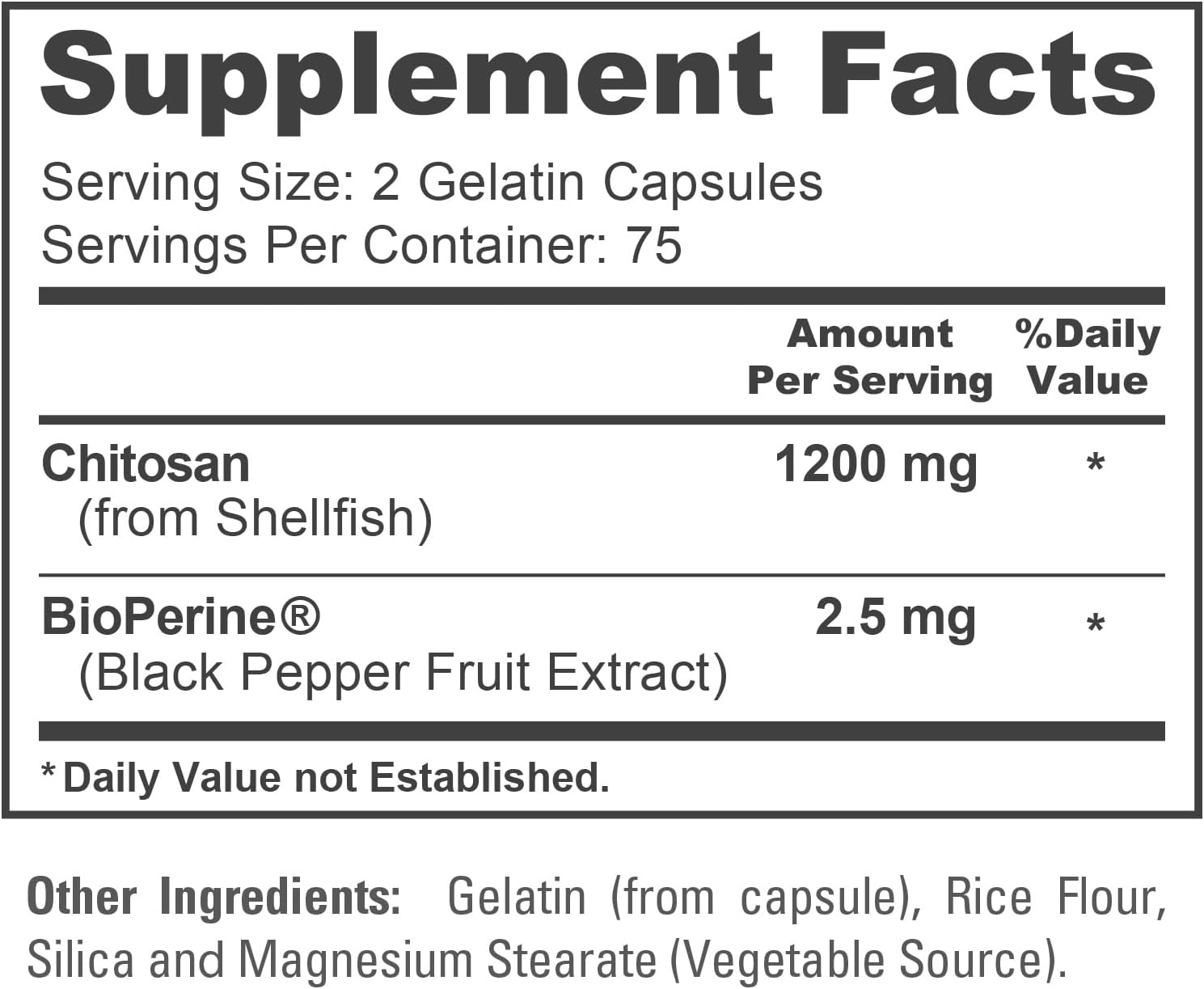 NusaPure Chitosan 1200mg with Bioperine – 150 Capsules (Non-GM & Soya-Free) - görsel 4