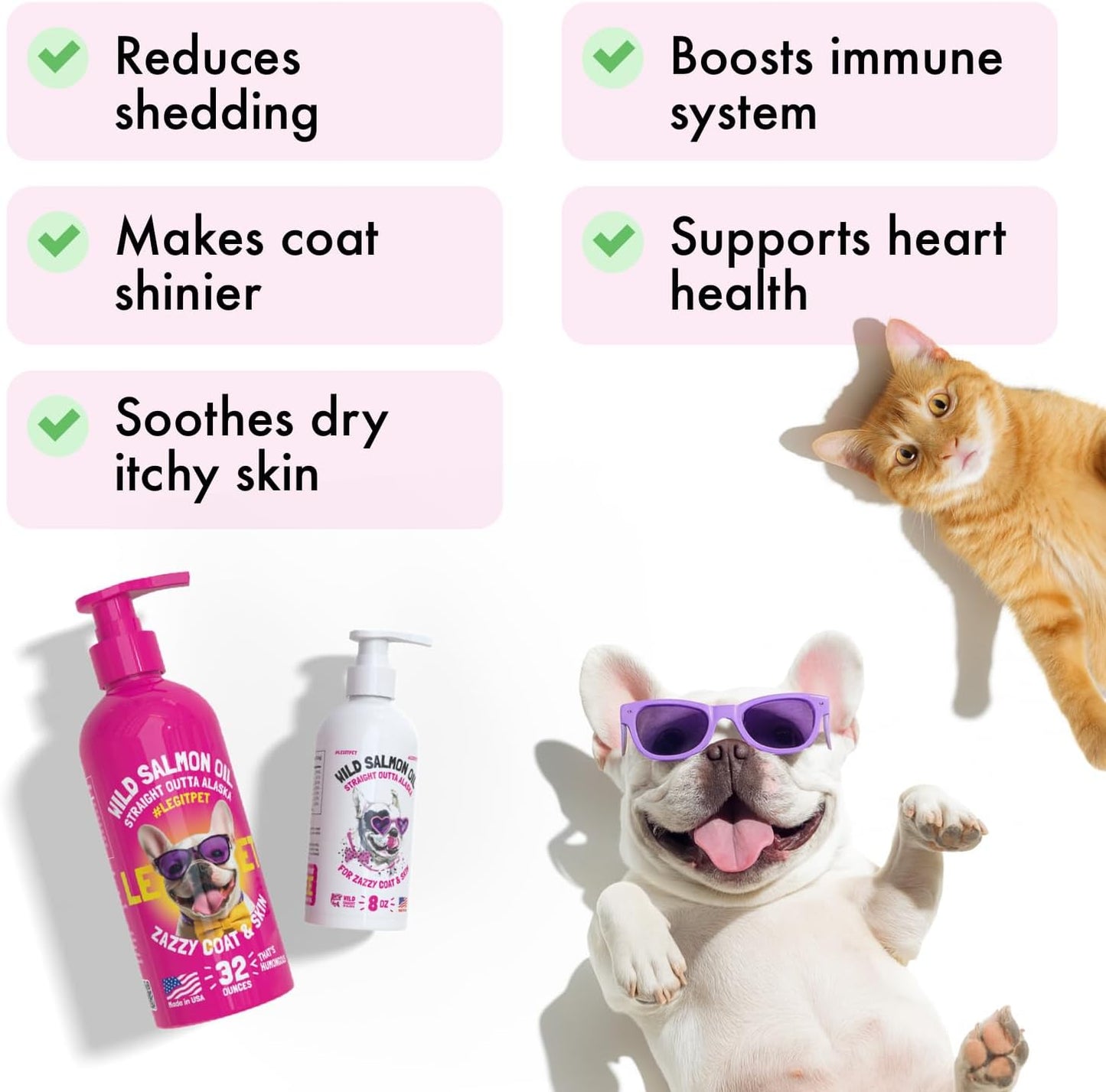 Wild Alaskan Salmon Oil for Dogs & Cats - Pure Fish Omega 3 6 9 Liquid EPA DHA Fatty Acids - Skin & Coat Supplement - 8 fl oz - görsel 3