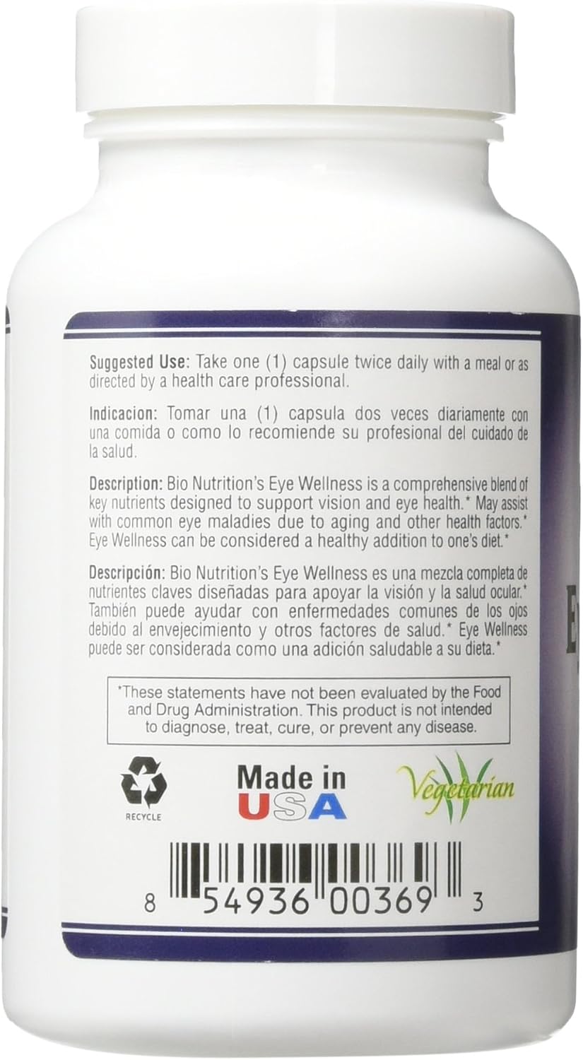 Bio Nutrition Eye Wellness with Zeaxanthin, 60 Vegetarian Capsules - görsel 2