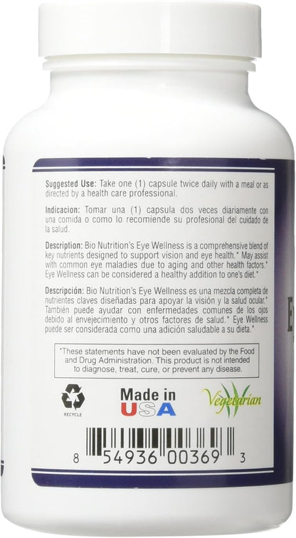 Bio Nutrition Eye Wellness with Zeaxanthin, 60 Vegetarian Capsules