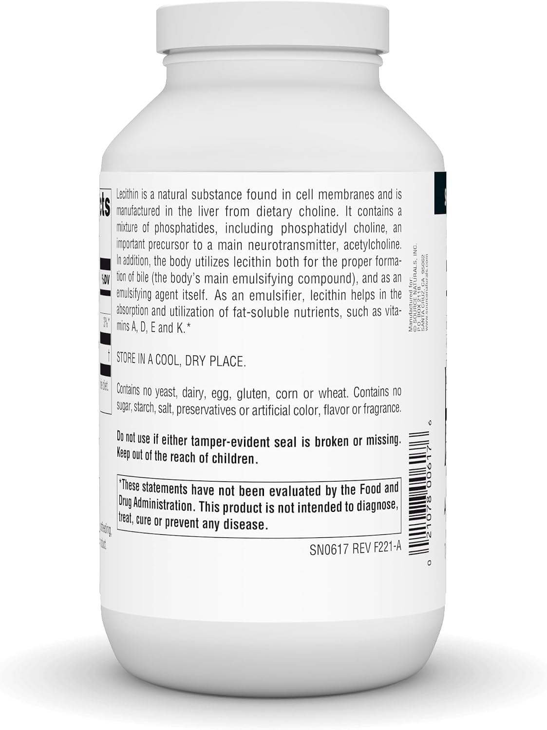 Source Naturals Lecithin 1200 mg, 200 Softgels - Natural Emulsifier for Fat-Soluble Vitamin Absorption - görsel 3