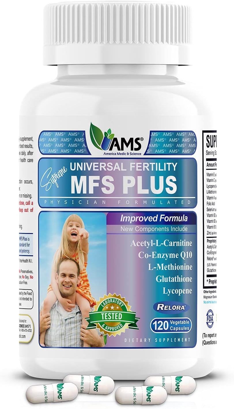 America Medic & Science MFS Plus Fertility Supplements for Men (120 Capsules) - görsel 1