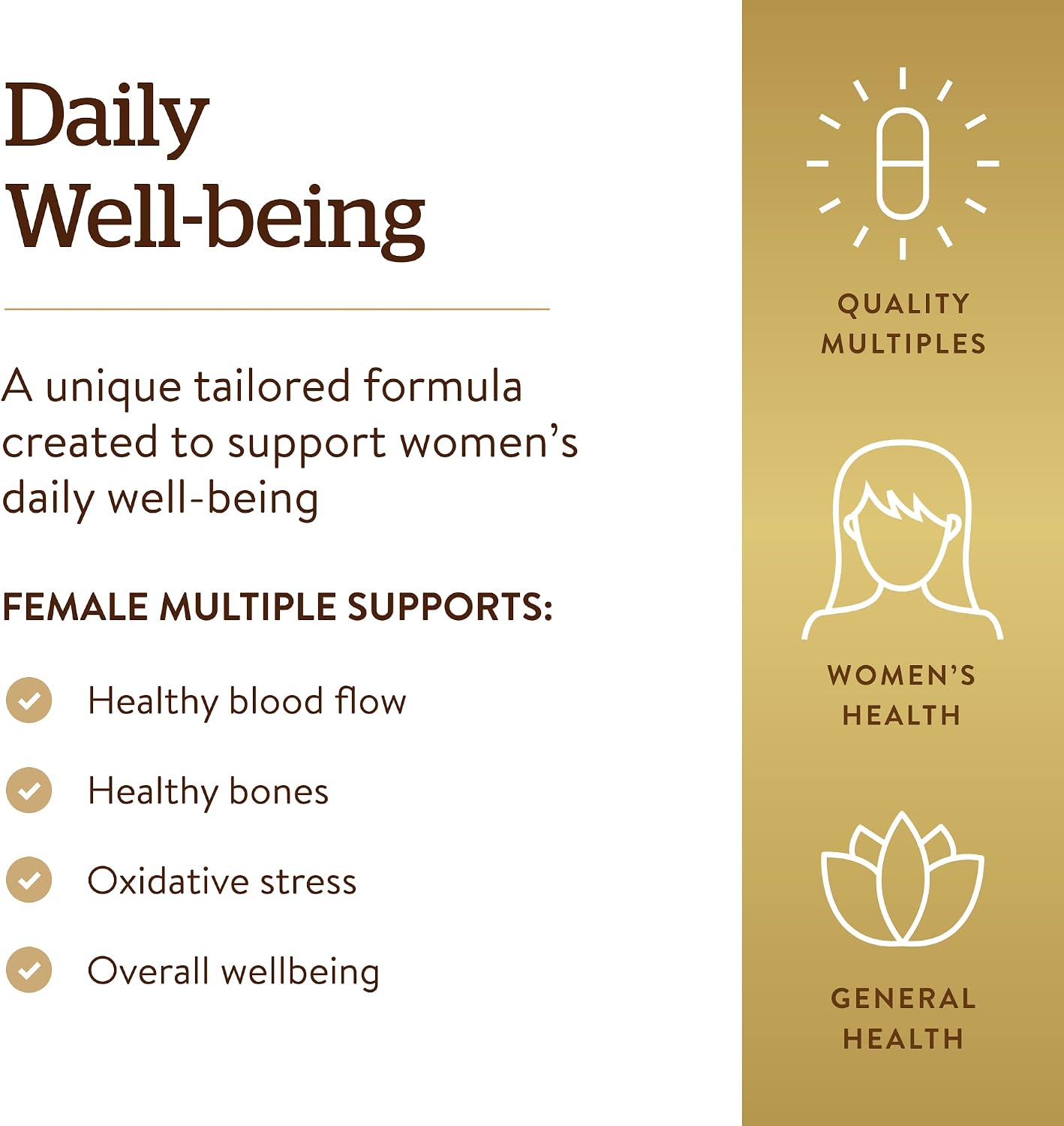 Solgar Female Multiple - Multivitamin, Mineral & Herbal Formula for Women - 120 Tablets - görsel 5