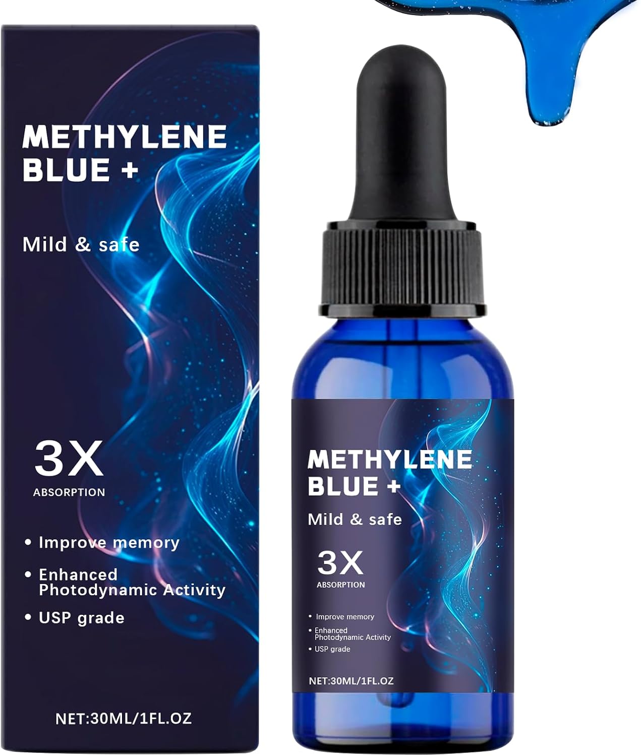 Methylene Blue Pharmaceutical Grade - USP Grade Food Supplement for Brain Health - görsel 1