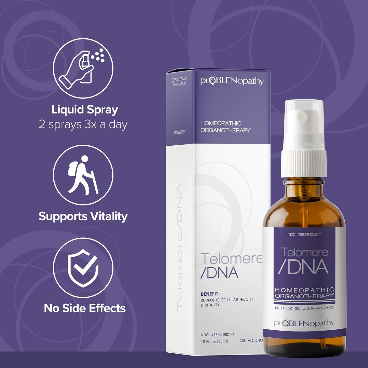 proBLENopathy Telomere Lengthening Supplement Liquid Oral Spray – 30-Day Supply, 30 ml - görsel 2