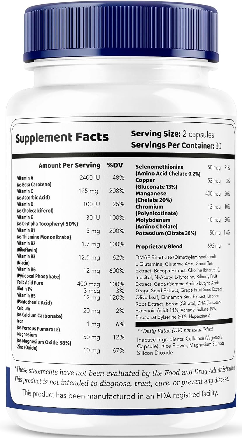 (5 Pack) Mindful Wellness Advanced Brain Saviour Capsules, Official Mindful Wellness Supplement Pills, Mindful Wellness Support Capsules Premium Formula – All Natural Pills, 300 Capsules for 5 Months - görsel 6