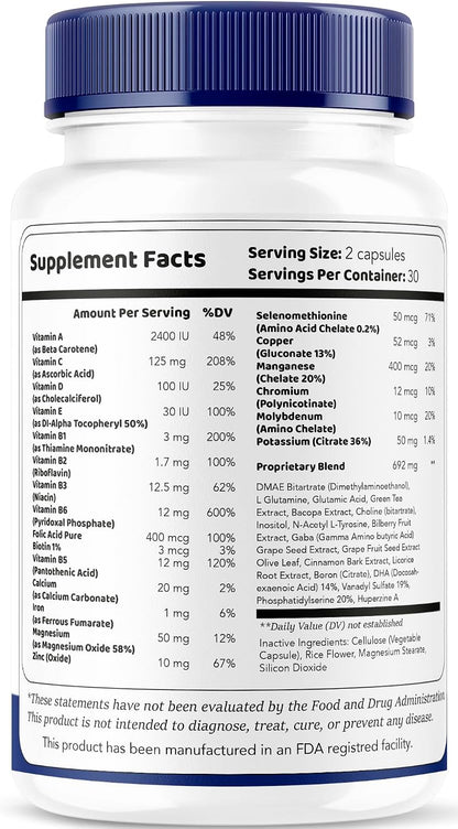 (5 Pack) Mindful Wellness Advanced Brain Saviour Capsules, Official Mindful Wellness Supplement Pills, Mindful Wellness Support Capsules Premium Formula – All Natural Pills, 300 Capsules for 5 Months