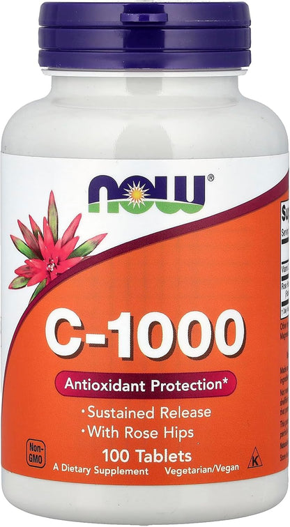 Now Foods Vitamin C-1000 Sustained Release, 100 Tablets