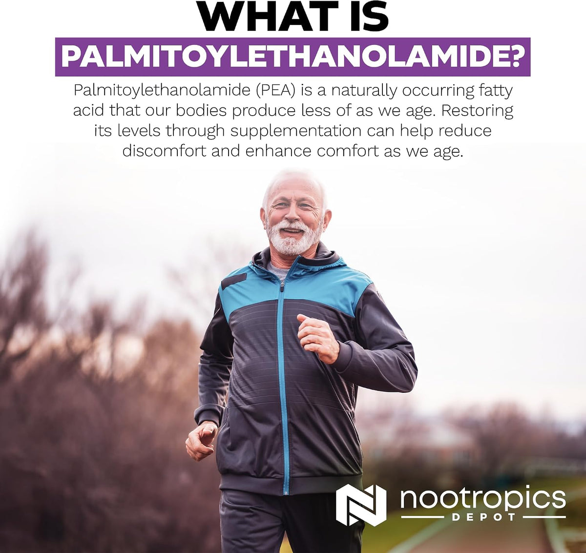 Nootropics Depot Palmitoylethanolamide (PEA) 400mg Capsules – Micronised for Enhanced Absorption – Joint, Nerve and Cellular Support – 180 Capsules - görsel 5