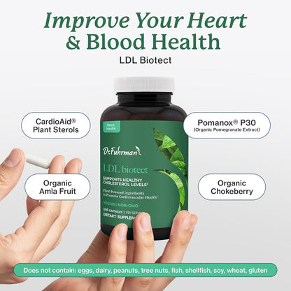 Dr. Fuhrman's LDL Biotect Cholesterol Lowering Supplement with Plant Sterols and Organic Extracts - 240 Capsules