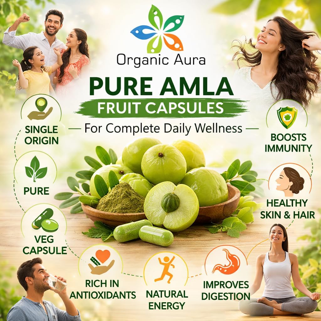 AMLA Capsules – 1000mg per Serving, 120 Vegetable Capsules – Raw Wholefood Superfood - görsel 6