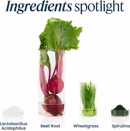 Green Vibrance Superfoods Powder with 70+ Plant-Based Whole Foods & 25 Billion Probiotics, Blueberry Lemon, 25 Servings