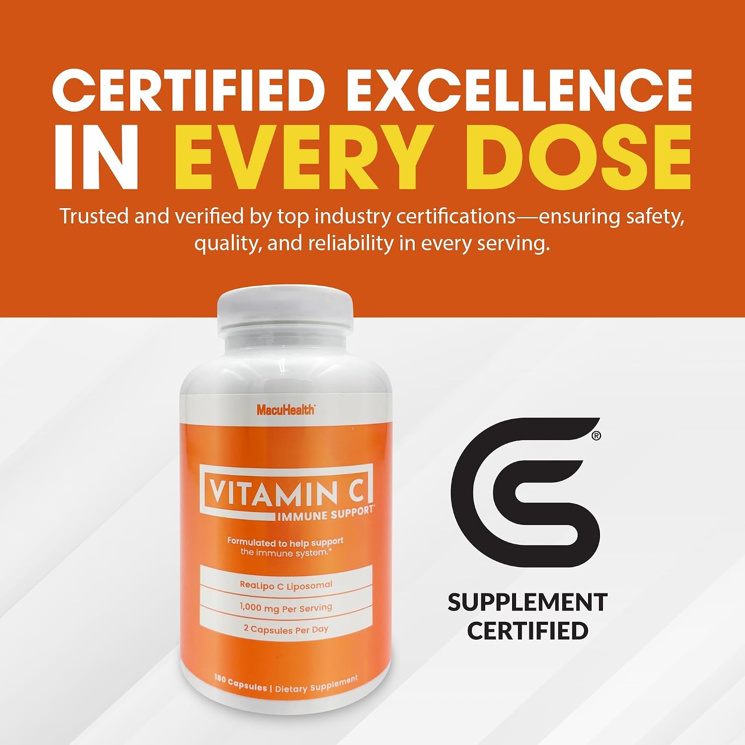 MacuHealth Liposomal Vitamin C 1000mg per Serving - High Bioavailability Vitamin with Fat-Soluble Antioxidants and Enhanced Absorption - 3 Month Supply - görsel 8