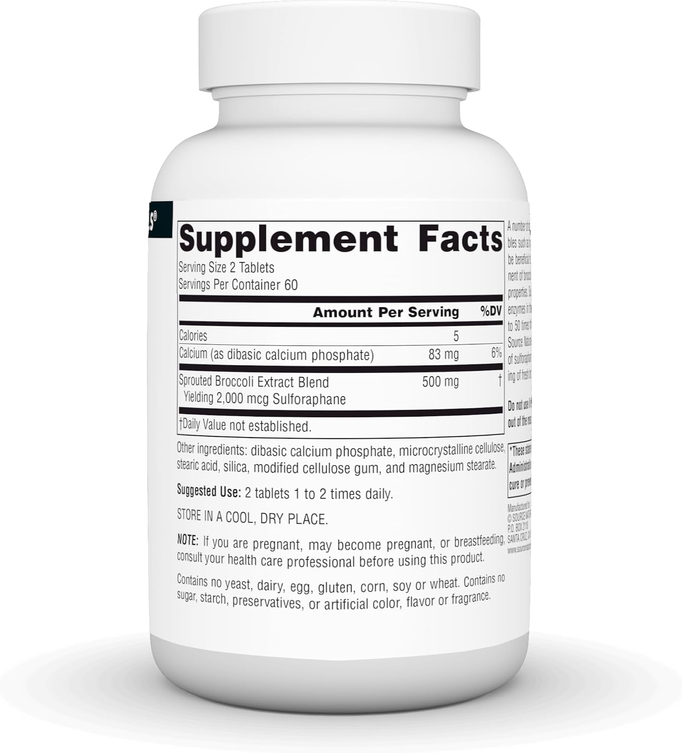 Source Naturals Broccoli Sprout Extract, 250 mg – 120 Tablets - görsel 3