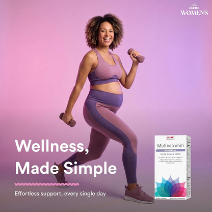 GNC Women's Prenatal Multivitamin Formula with DHA & Iron, Supports Pregnancy and Healthy Foetal Development, Essential Nutrients Folic Acid, Zinc, Calcium Plus B Vitamins, 90 Softgels