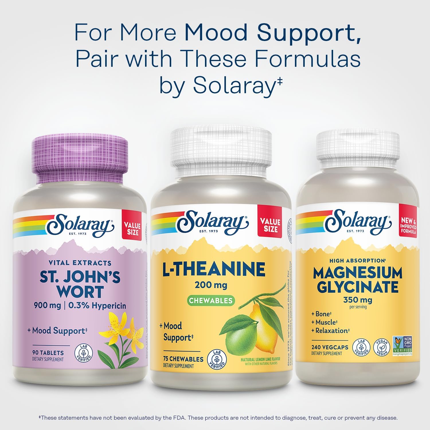 SOLARAY L-Theanine 200mg with Vitamin B6 - Mood Support Chewable Tablets - görsel 6